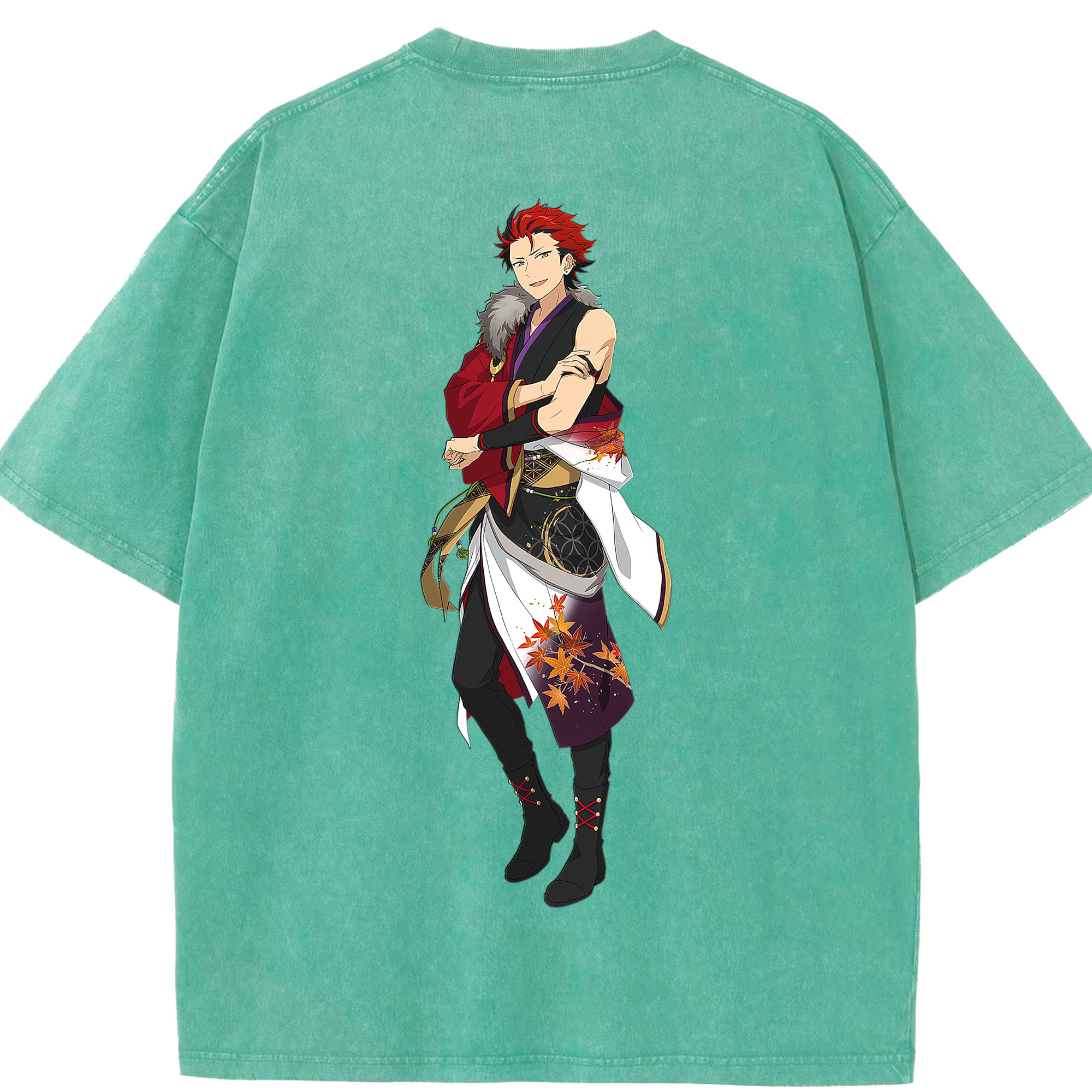 （画像用） あんさんぶるスターズ! Ensemble Stars 綿100% ヴィンテージ風 半袖Tシャツ（背面プリント）